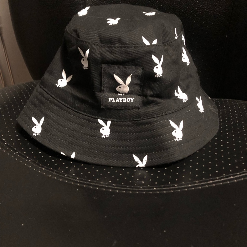 Playboy Sleek Black Bucket Bunny Hat unisex
